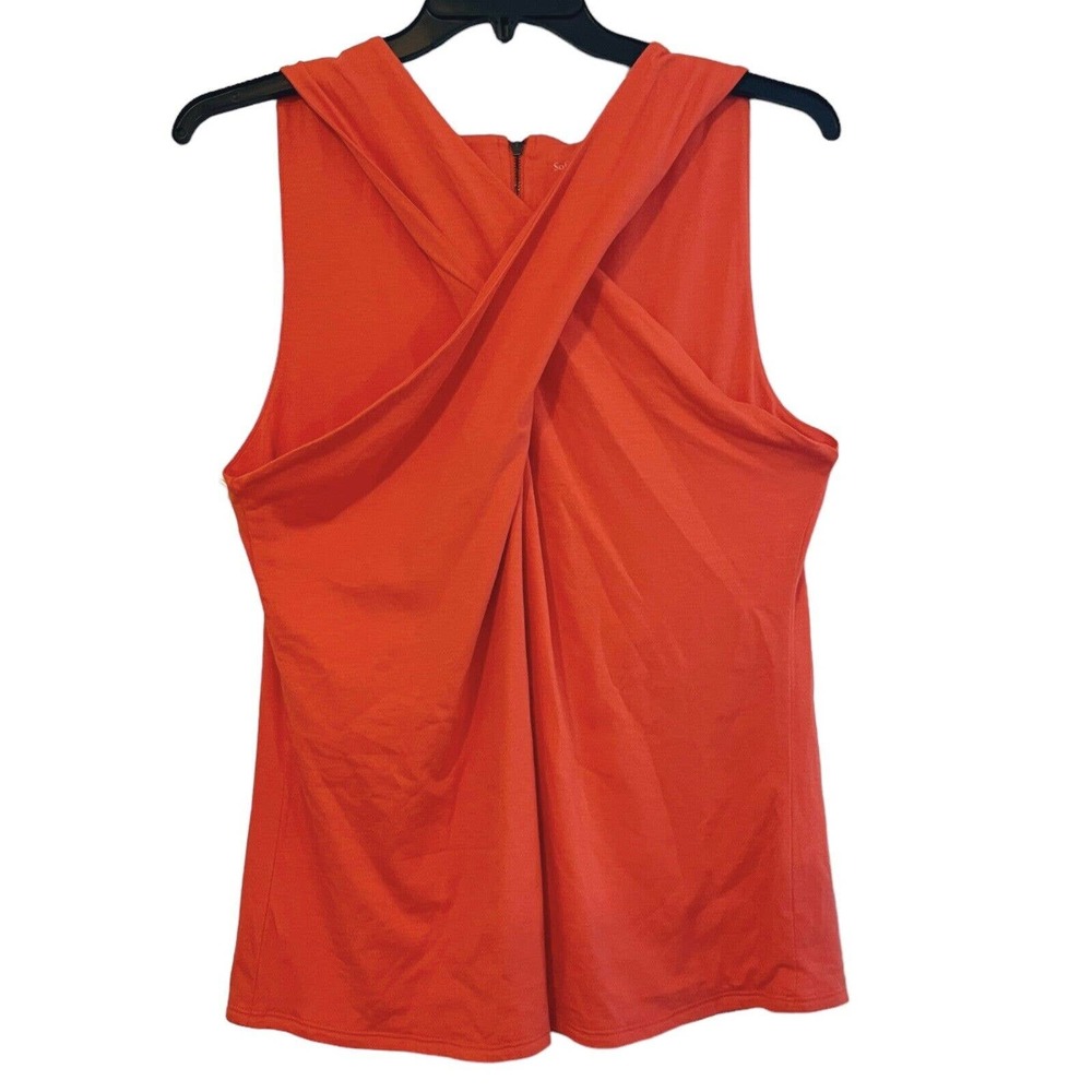 Soft Surroundings Orange Twist front Sleeveless Top